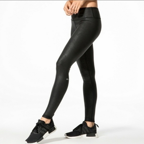 leather look yoga pants